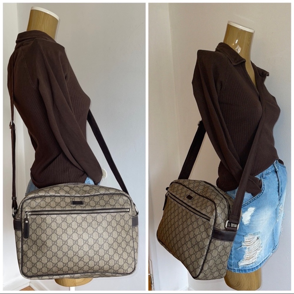 Gucci Brown GG Supreme Messenger Bag